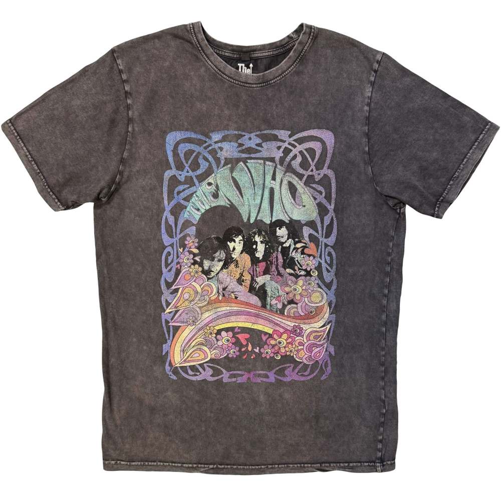 The Who - Psych Floral Heren Tshirt - Grijs